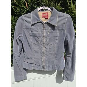 Guess Corduroy Jacket Women’s Small Gray y2k stretch 90s guess girl